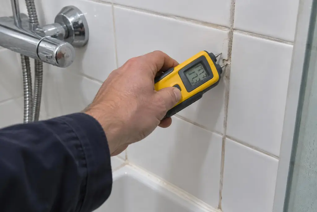 Lekdetectie Zeist – vochtmeter op badkamertegels bij de douche